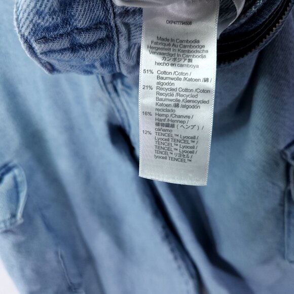 Madewell Jeans Womens 31Low Slung Cargo Wide Leg Jean High Rise Baggy Denim - Picture 8 of 16